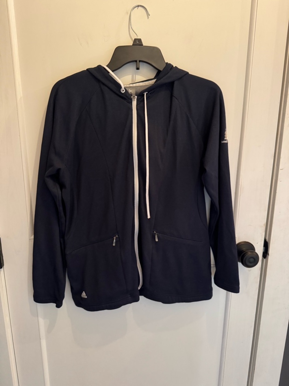 adidas Women’s Climalite Golf Navy Zip Hoodie with Embroidered Minnetonka Logo